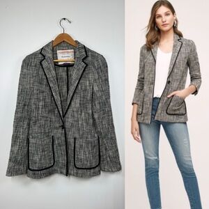 Anthropologie Cartonnier Leonie Knit‎ Blazer Grey